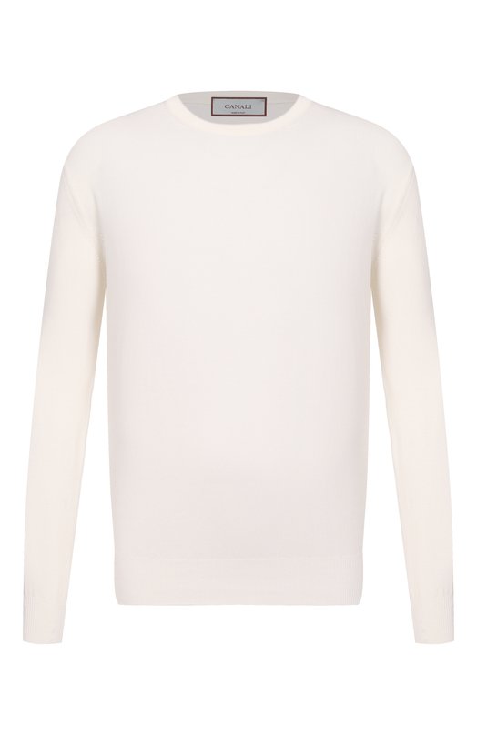 Хлопковый джемпер Canali C0012/MK02459 Белый C0012/MK02459