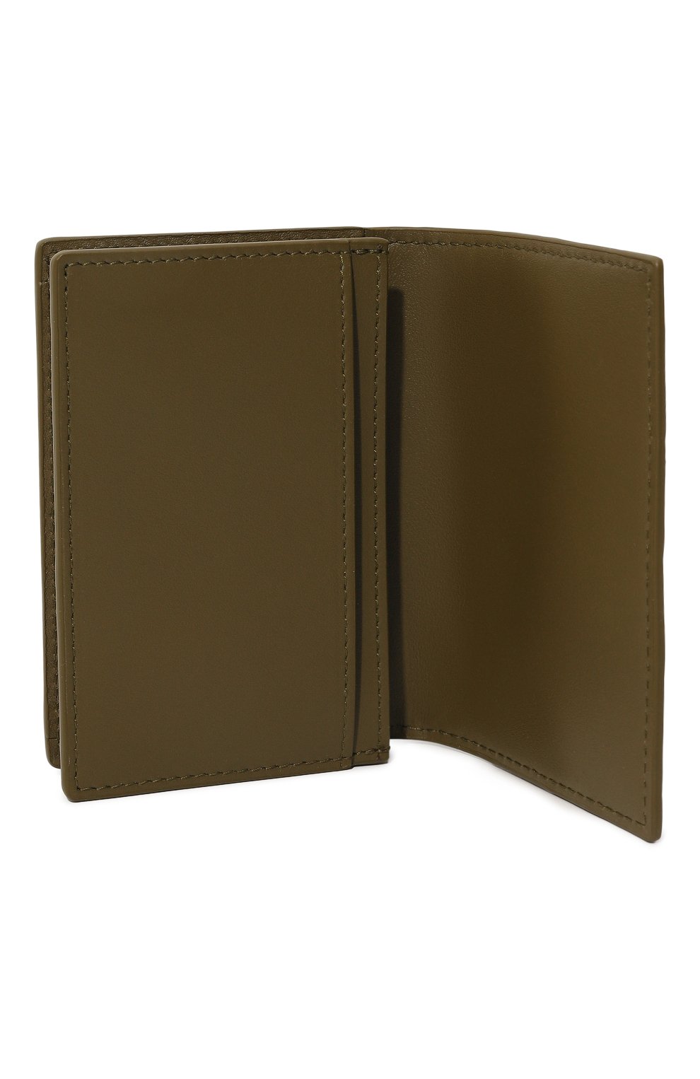 Кожаный футляр для кредитных карт BOTTEGA VENETA хаки цвета по цене 49050 руб., арт. 605720/VCPQ3, фото 3 Кожаный футляр для кредитных карт BOTTEGA VENETA, арт. 605720/VCPQ3, фото 3