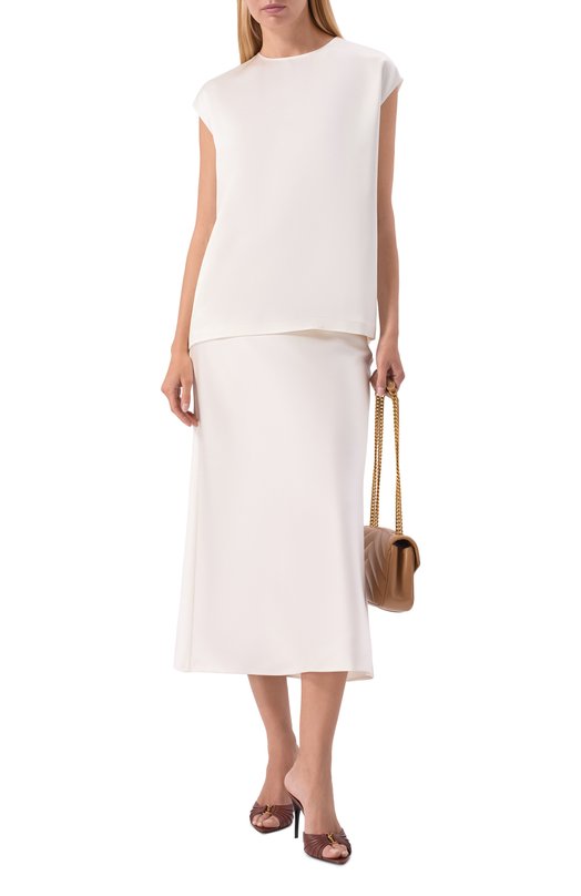 Атласная юбка MVST M26.2PW.S015/F096 D0UBLE SATIN Белый  M26.2PW.S015/F096 D0UBLE SATIN Фото 2