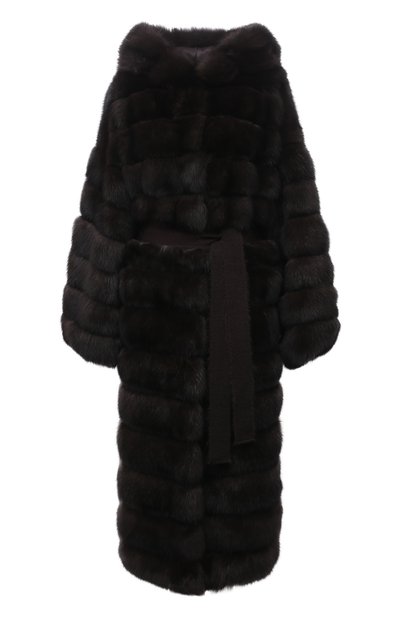 Женская шуба из меха соболя KITON, арт. D52689X04R72