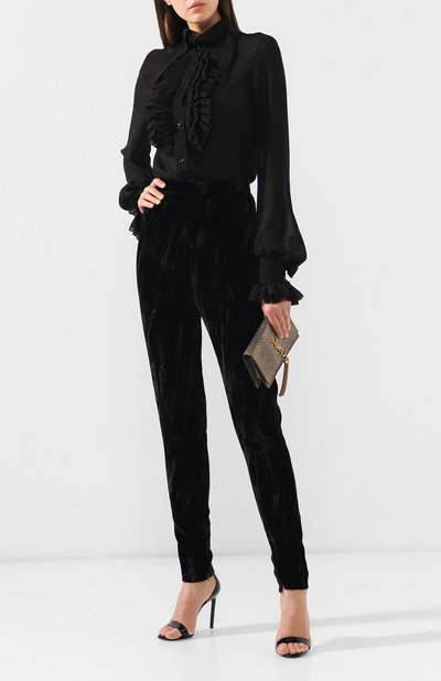 Шелковая блузка SAINT LAURENT, арт. 570746/Y059R, фото 2
