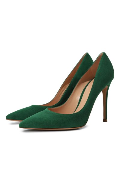 Женские замшевые туфли gianvito 105 GIANVITO ROSSI, арт. G28470.15RIC.CAMLEAF