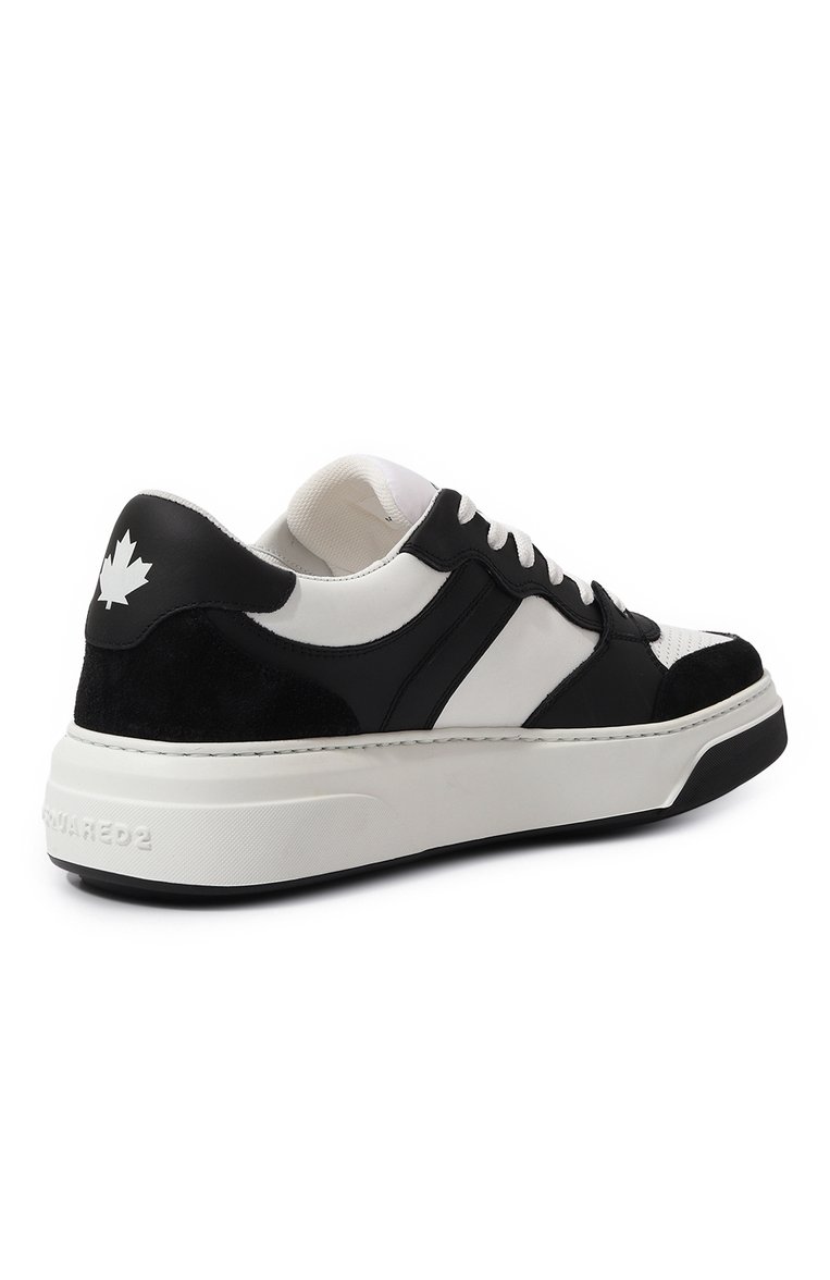 Мужские кожаные кеды bumper DSQUARED2 белого цвета, арт. SNM0298 01504841 | Фото 5 (Подошва: Массивная; Материал внутренний: Натуральная кожа, Текстиль; Стили: Классический; Материал утеплителя: Без утеплителя; Материал внешний: Натуральная кожа; Кросс-КТ: Низкие; Автоматизация состава: Проставлено; Автоматизация ТО: Проставлено)
