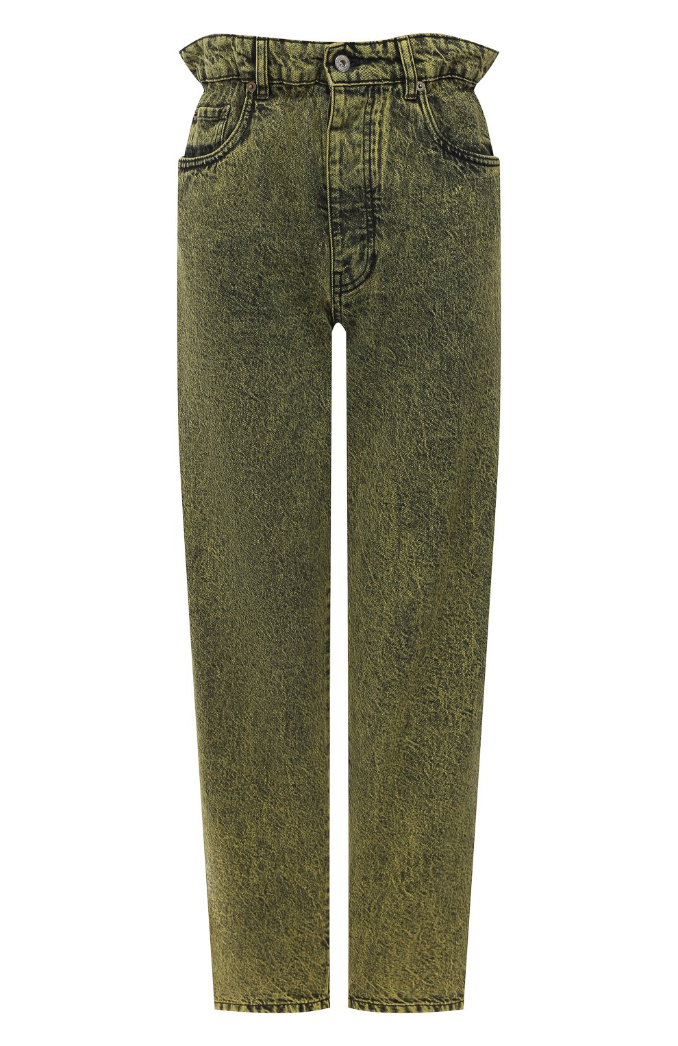 Джинсы MIU MIU желтого цвета по цене 56000 руб., арт. GWP329-1XD2-F0010, фото 1 Джинсы MIU MIU, арт. GWP329-1XD2-F0010, фото 1