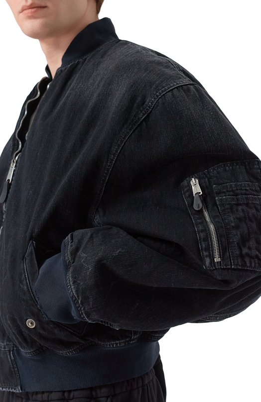Джинсовый бомбер Balenciaga 850058/TTW67 Чёрный  850058/TTW67 Фото 5