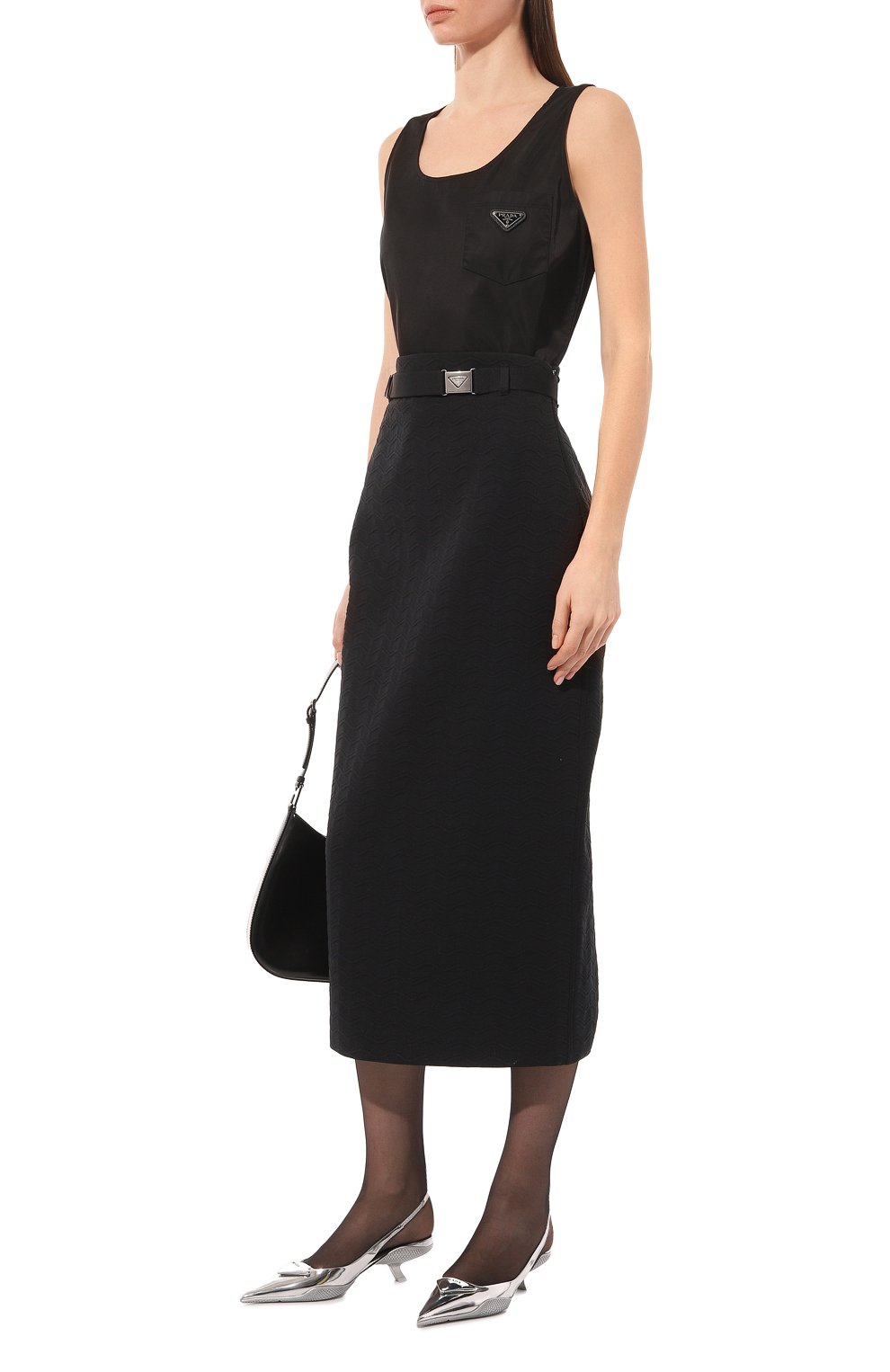 Хлопковый топ PRADA, арт. 139683-1YOA-F0002-202, фото 2