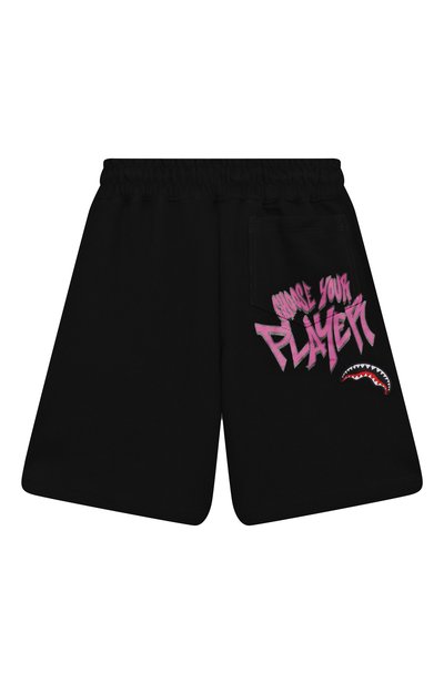Хлопковые шорты SPRAYGROUND черного цвета по цене 14250 руб., арт. SPY1281EBLK, фото 2 Хлопковые шорты SPRAYGROUND, арт. SPY1281EBLK, фото 2