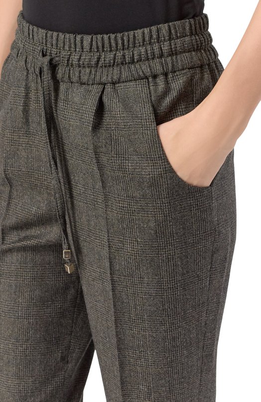 Шерстяные брюки Kiton D37102 Зелёный  D37102 Фото 5