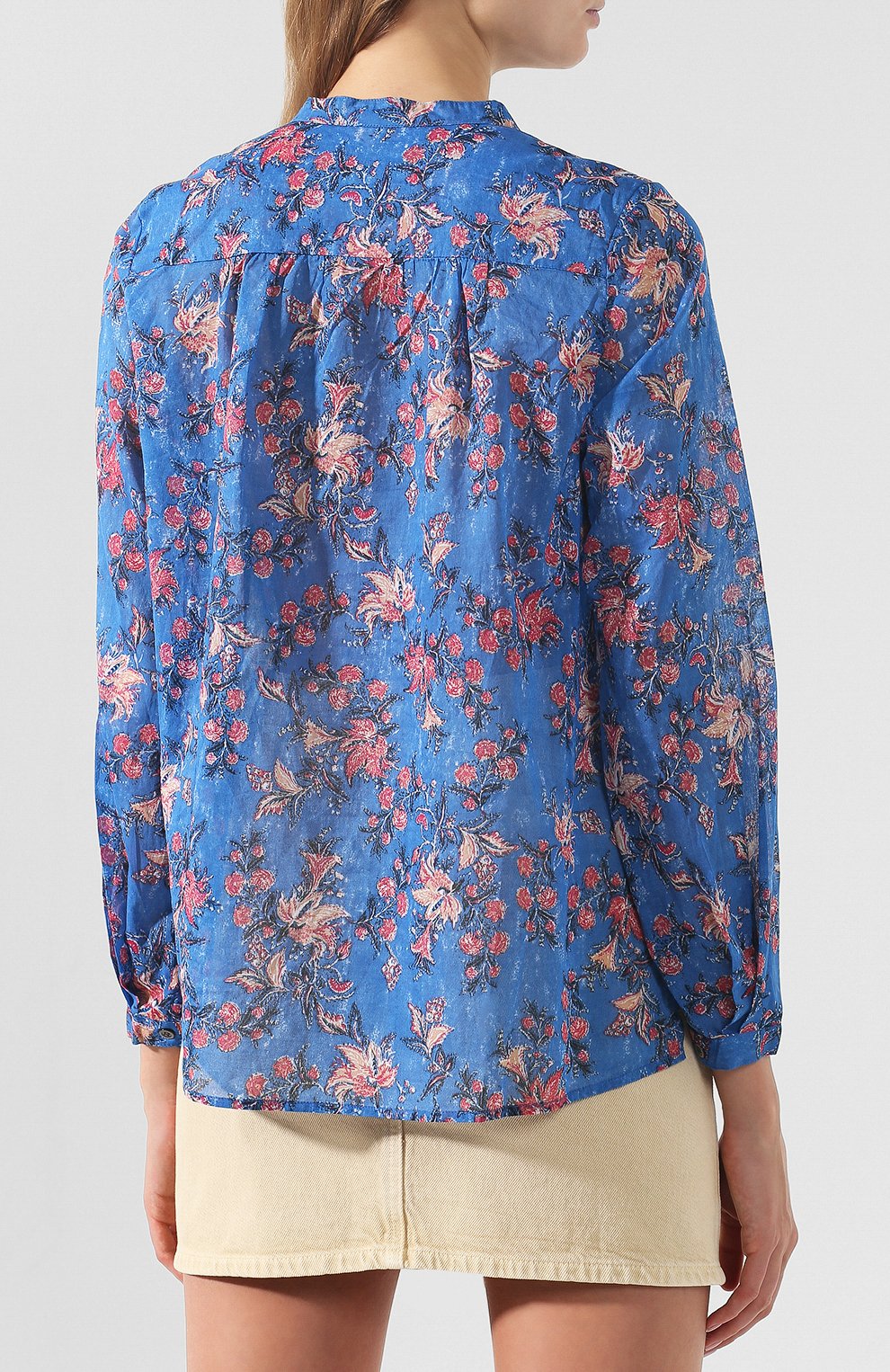 Хлопковая блузка с принтом ISABEL MARANT ETOILE, арт. HT1129-19P027E/MARIA, фото 4