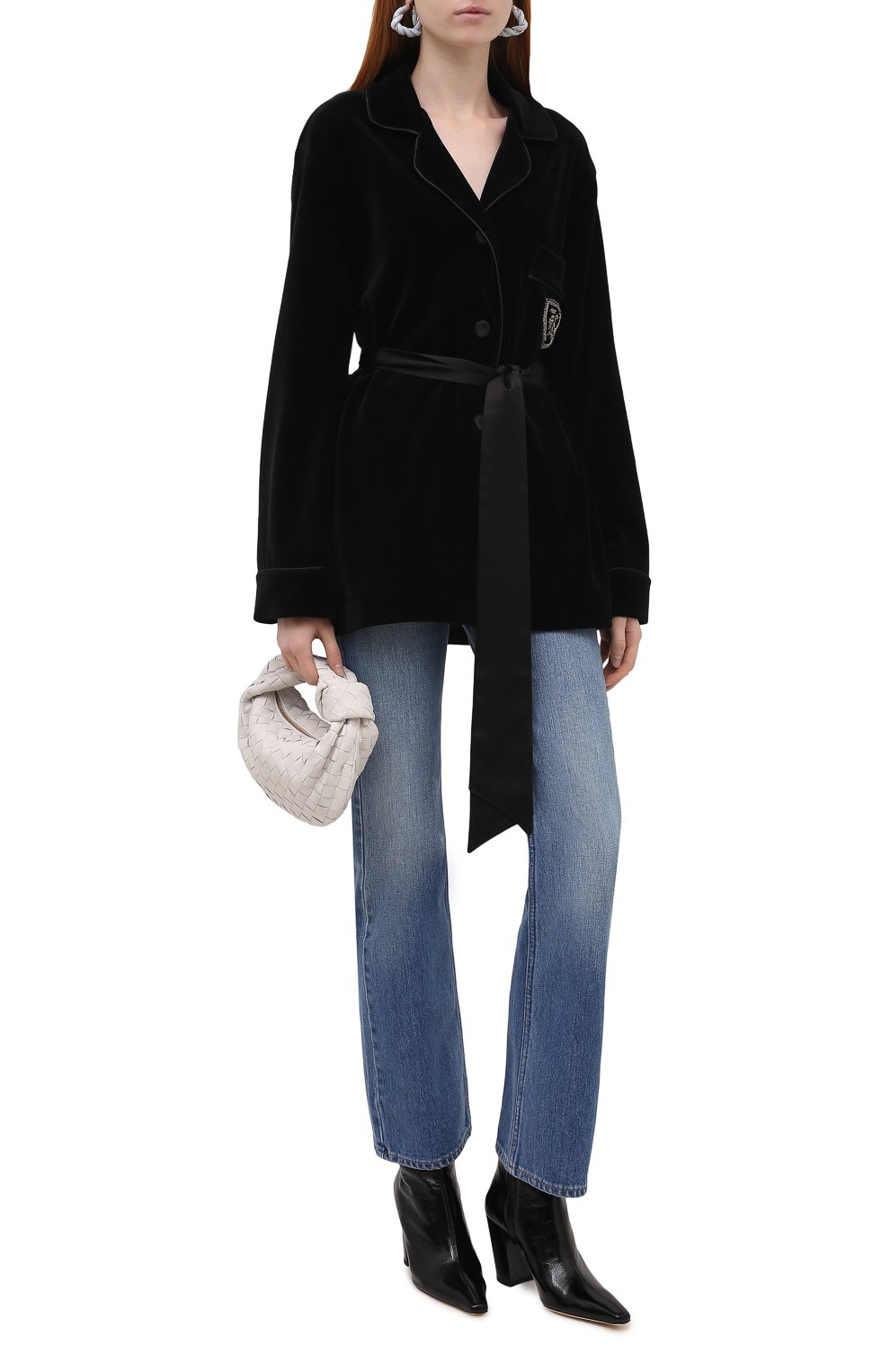 Хлопковый жакет ERMANNO SCERVINO черного цвета по цене 103000 руб., арт. D394I600IGS, фото 2 Хлопковый жакет ERMANNO SCERVINO, арт. D394I600IGS, фото 2