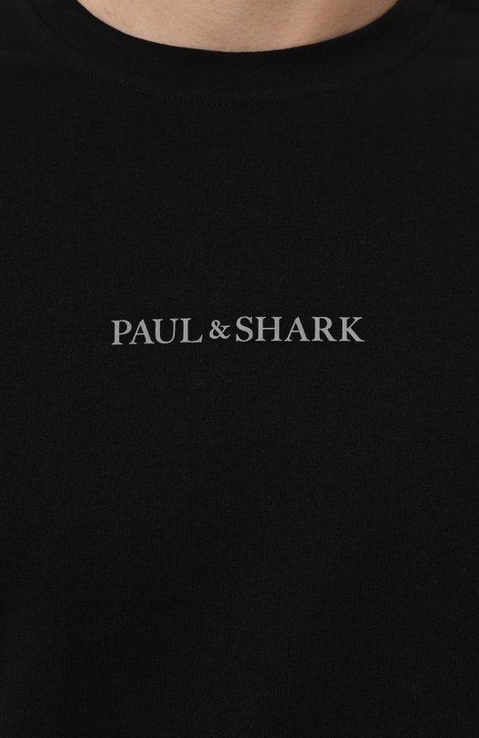 Хлопковая футболка Paul&Shark 25411088 Чёрный  25411088 Фото 5