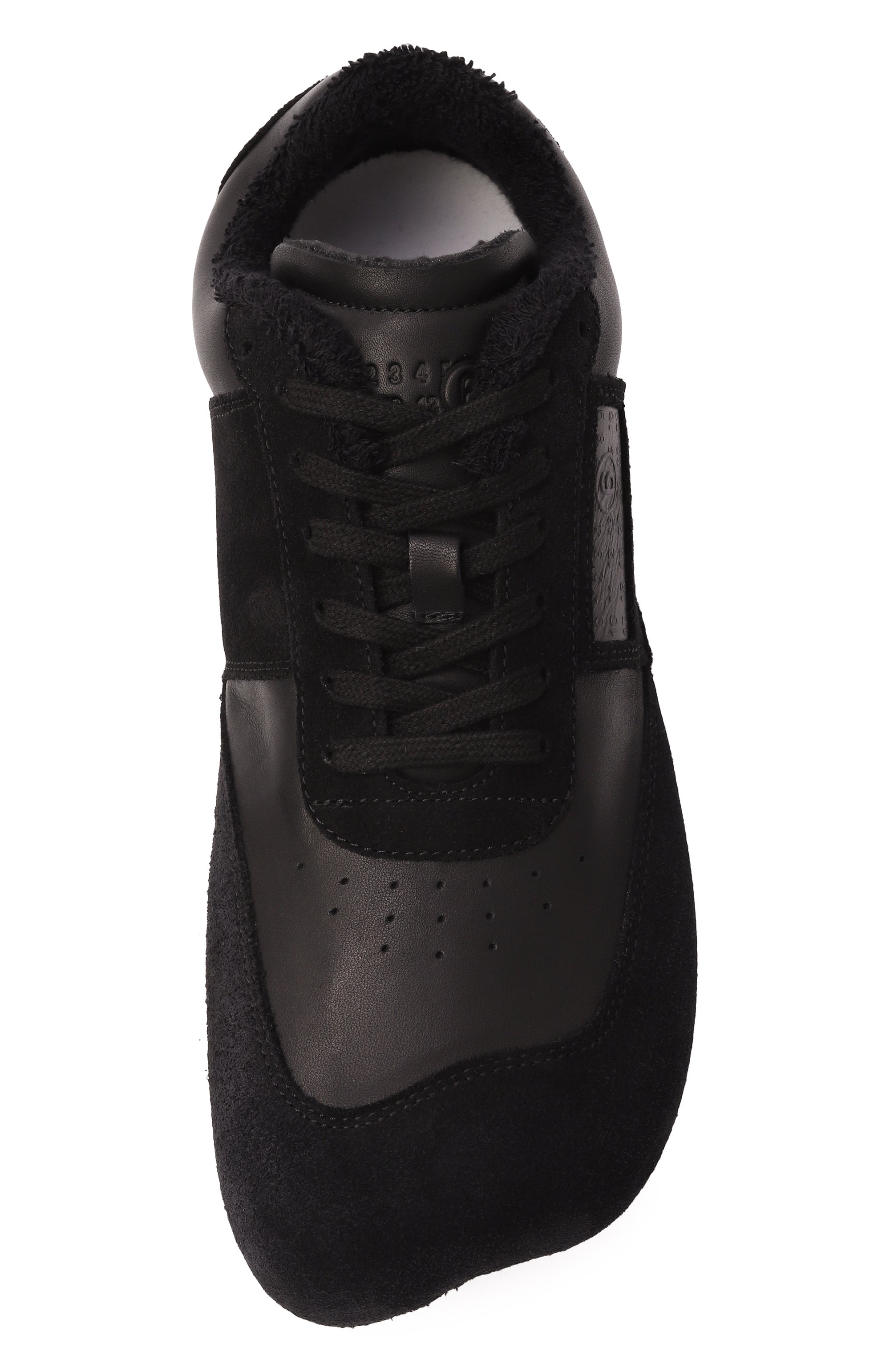 Кожаные кеды anatomic MM6 черного цвета по цене 54500 руб., арт. SH3WS0012/P6435, фото 6 Кожаные кеды anatomic MM6, арт. SH3WS0012/P6435, фото 6