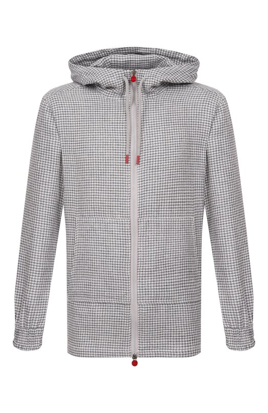 Рубашка изо льна и шелка Kiton UMC010K0631G09 Серый UMC010K0631G09