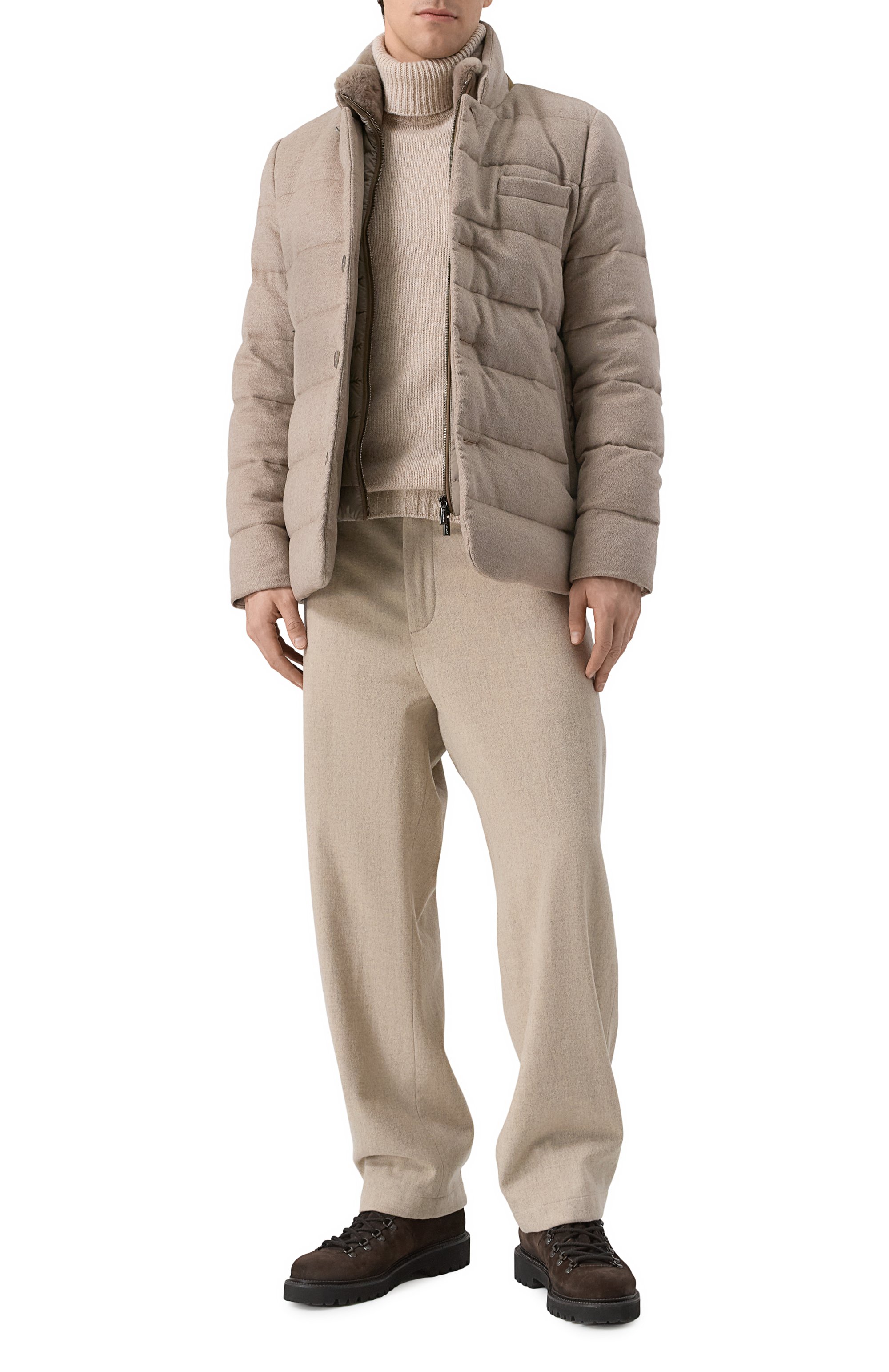 Кашемировый пуховик dalton-dtb с отделкой из норки MOORER, арт. DALT0N/DTB, фото 2