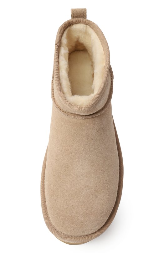 Замшевые полусапоги Classic Ultra Mini Platform UGG 1135092 Бежевый  1135092 Фото 6