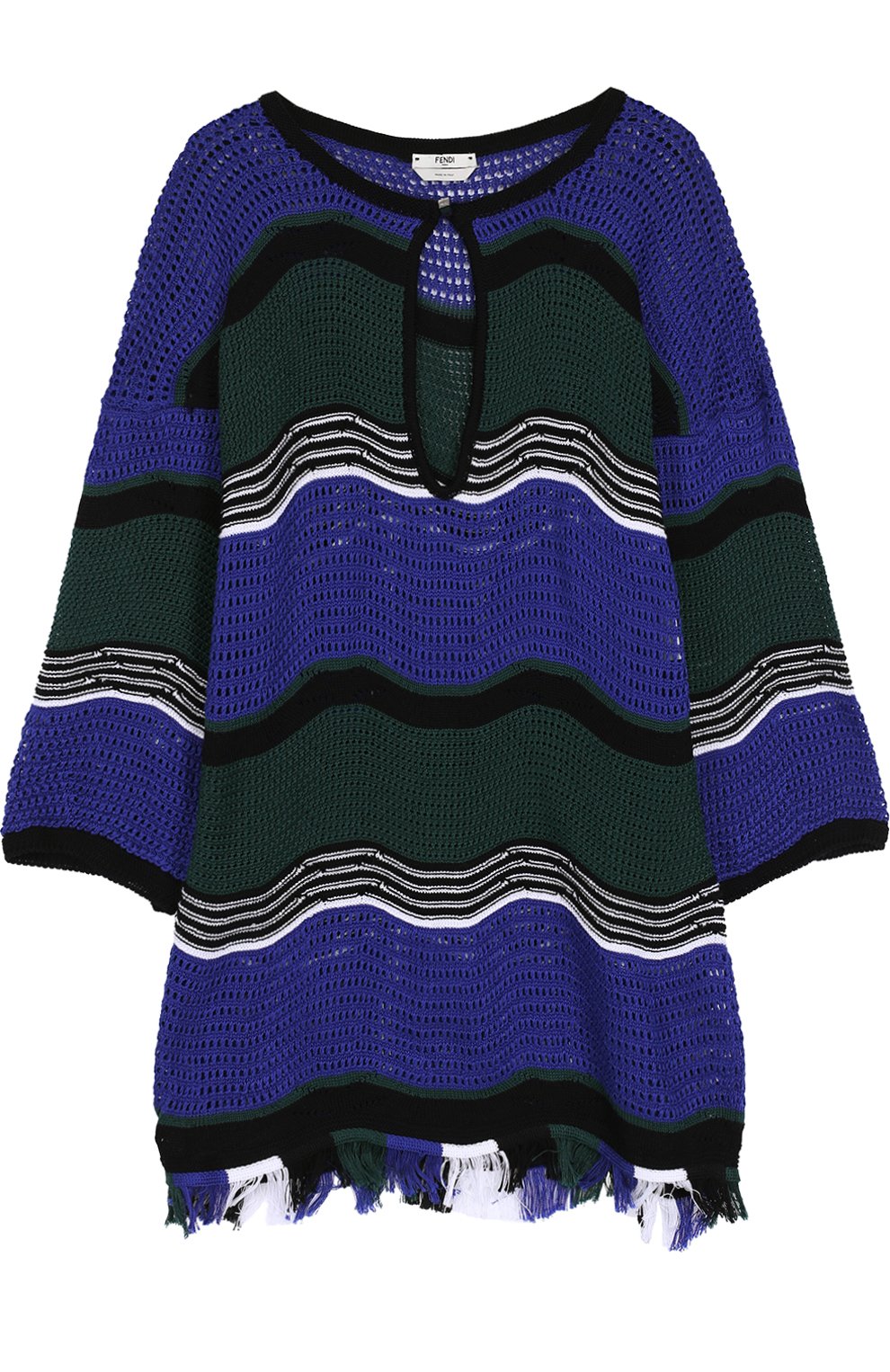 Вязаная туника с бахромой и вырезом-капелька FENDI, арт. FXX595/0GJ, фото 1