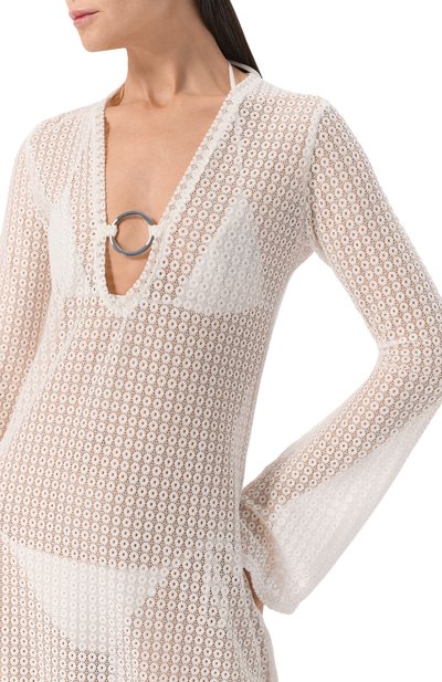 Платье PARAMIDONNA белого цвета по цене 29350 руб., арт. SS25DKW-1, фото 4 Платье PARAMIDONNA, арт. SS25DKW-1, фото 4