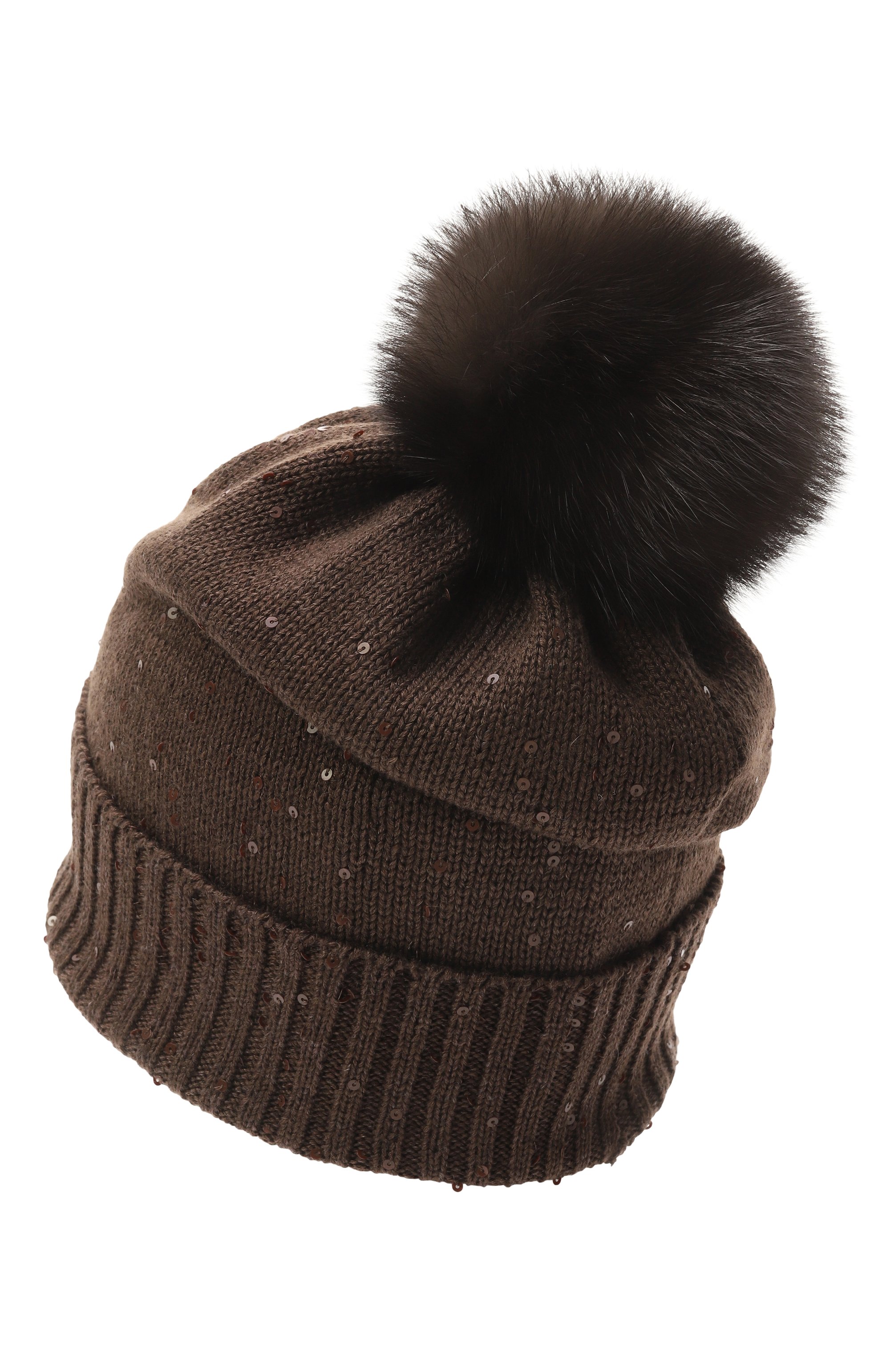 Шапка из кашемира и шелка с отделкой из соболя BLACK SABLE, арт. BS-47CC15, фото 2