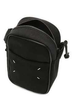 Мужская текстильная сумка mini MAISON MARGIELA черного цвета, арт. S55WG0119/PR253 | Фото 4 (Ремень/цепочка: На ремешке; Материал: Текстиль; Размер: mini; Материал сплава: Проставлено; Драгоценные камни: Проставлено)