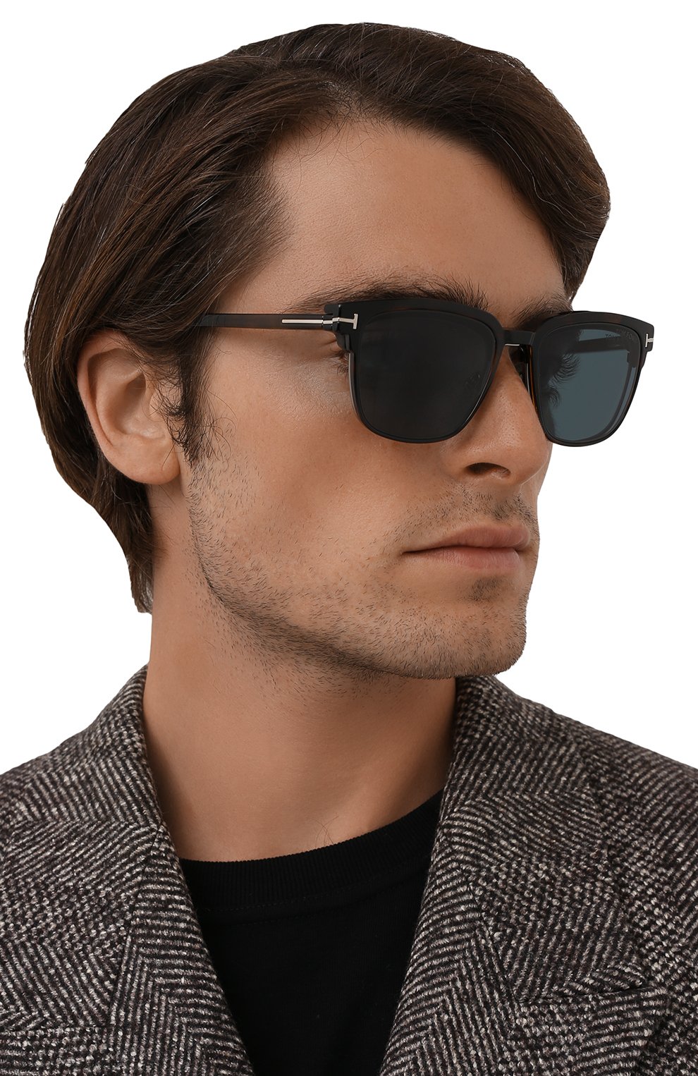 Оправа с клипоном TOM FORD коричневого цвета по цене 73700 руб., арт. TF5683-B 052, фото 7 Оправа с клипоном TOM FORD, арт. TF5683-B 052, фото 7