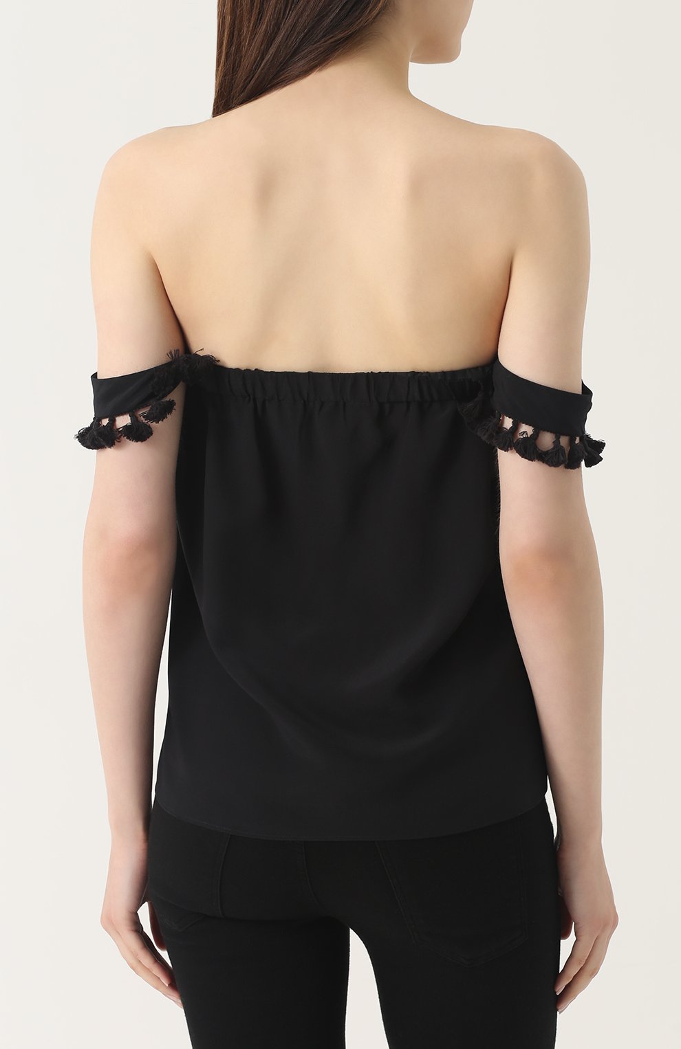 Шелковый топ с открытыми плечами CAMI NYC, арт. CARLY, фото 4