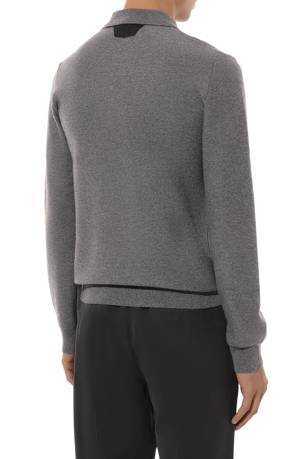 Поло из шерсти и кашемира ZILLI серого цвета по цене 106500 руб., арт. KZP001M0223VTRI00, фото 4 Поло из шерсти и кашемира ZILLI, арт. KZP001M0223VTRI00, фото 4