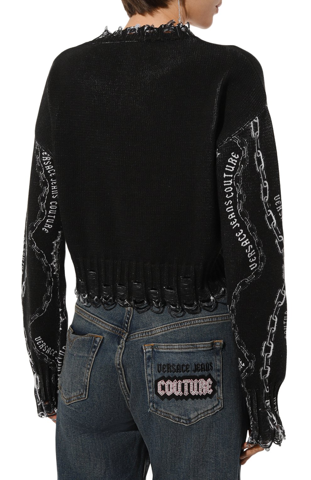 Хлопковый пуловер VERSACE JEANS COUTURE, арт. 77HAFM08/CMF16, фото 4