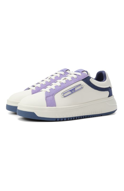 Кожаные кеды Emporio Armani X3X024/XR222 Белый X3X024/XR222