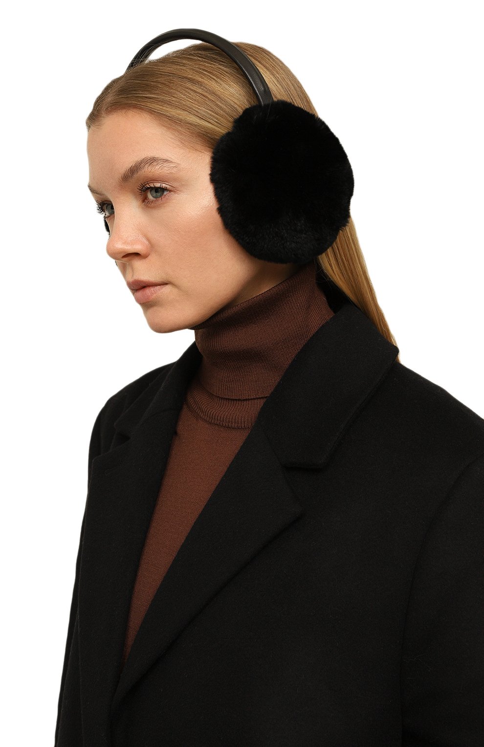 Меховые наушники из кролика YVES SALOMON, арт. 23WAA110XXREXX, фото 2