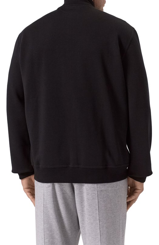 Толстовка из хлопка и кашемира Brunello Cucinelli MM8319089G Чёрный  MM8319089G Фото 4