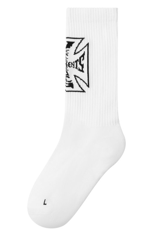 Хлопковые носки VETEMENTS UE76S0301W/2906 KNIT Белый UE76S0301W/2906 KNIT