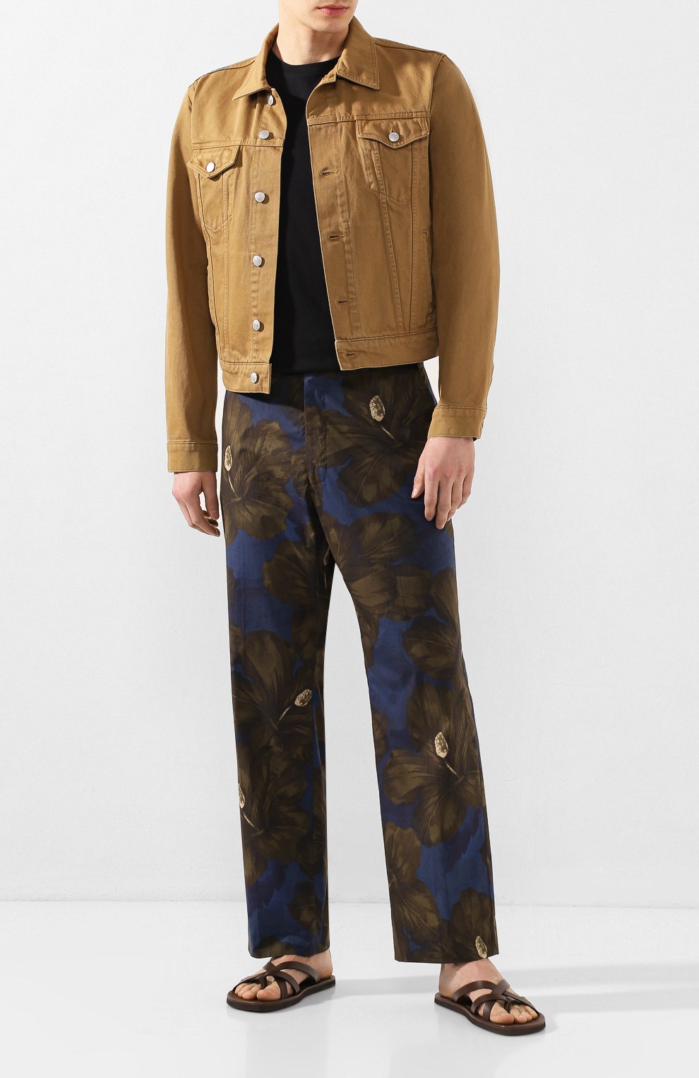 Кожаные шлепанцы TOM FORD темно-коричневого цвета по цене 72400 руб., арт. J1223T-LCL076, фото 2 Кожаные шлепанцы TOM FORD, арт. J1223T-LCL076, фото 2