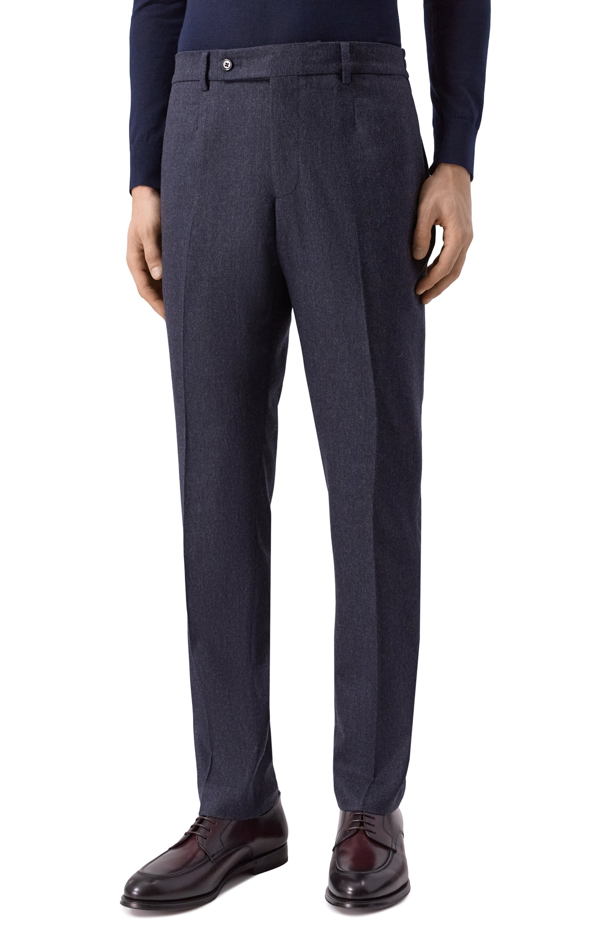 Шерстяные брюки BERWICH темно-синего цвета по цене 44000 руб., арт. GL0BE/FA1224X, фото 3 Шерстяные брюки BERWICH, арт. GL0BE/FA1224X, фото 3