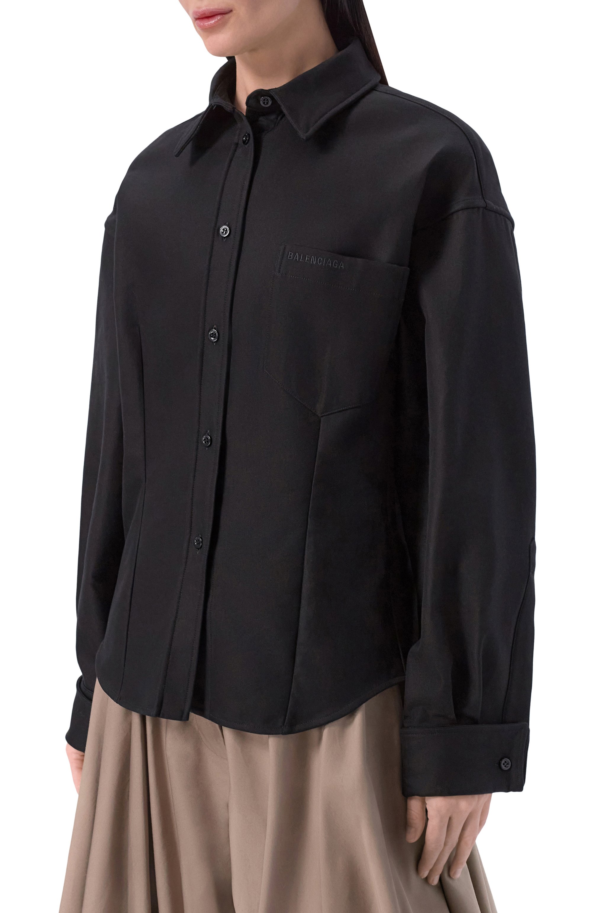 Хлопковая рубашка BALENCIAGA, арт. 872318/TUP18, фото 3