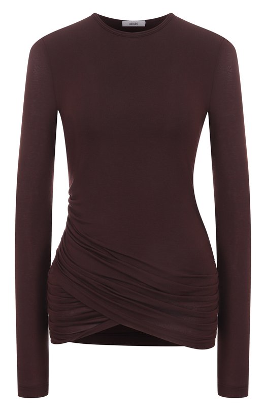 Лонгслив из лиоцелла Agolde A73941618 Коричневый A73941618