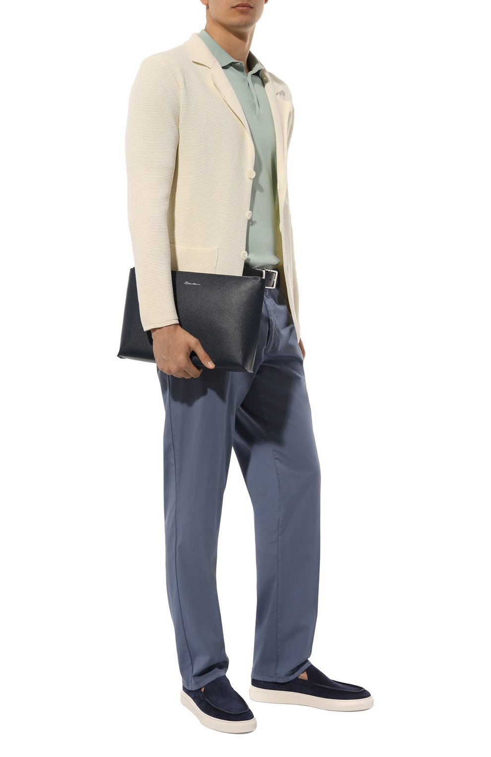 Кожаный клатч SANTONI, арт. UFPPA2370F0-AST5N01, фото 7