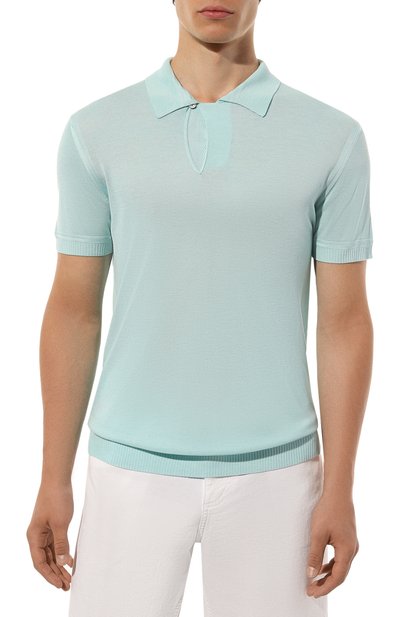 Поло из вискозы и шелка TOM FORD, арт. YMV004/KPS005, фото 3