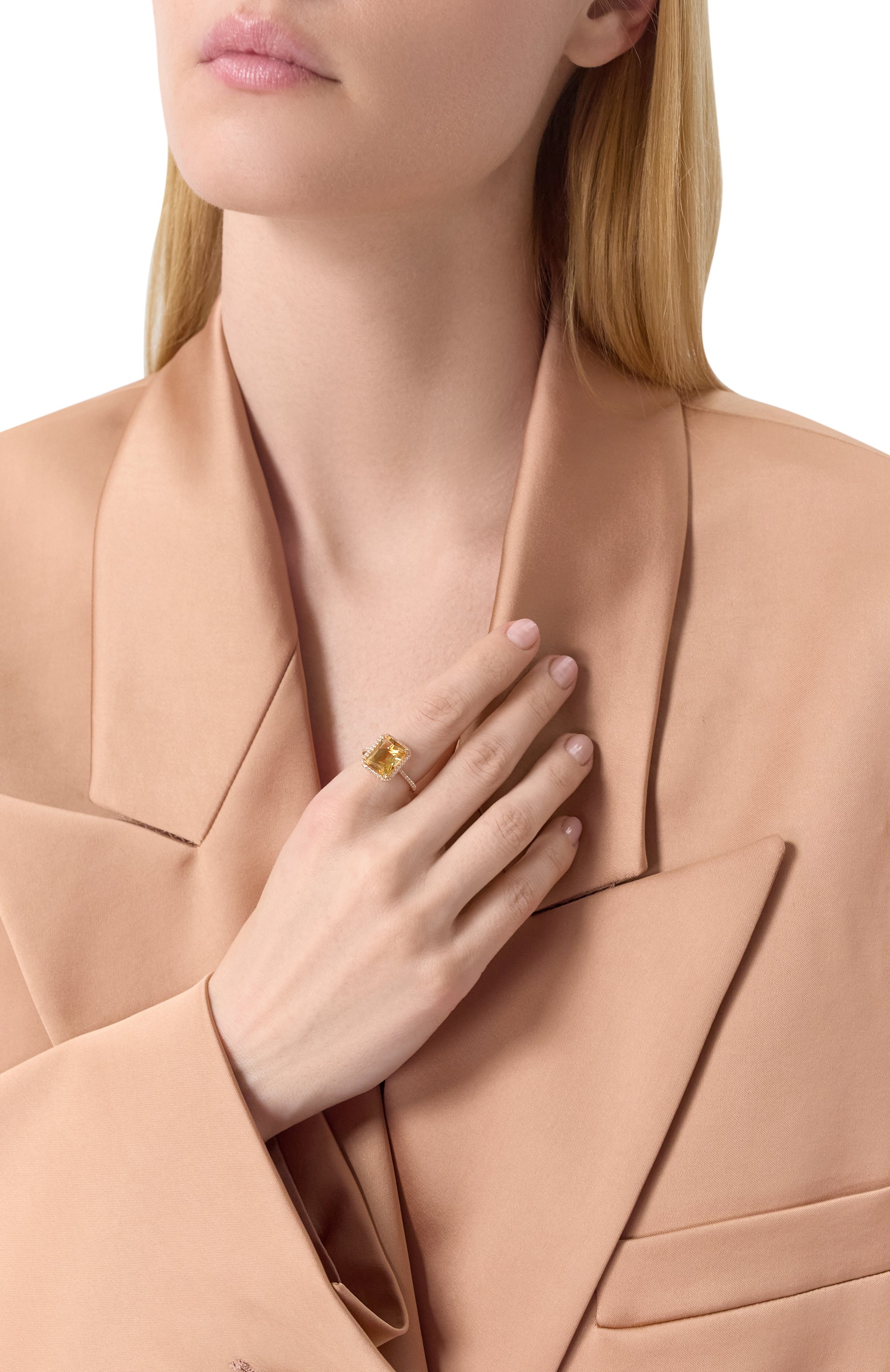 Кольцо-багет с цитрином SECRETS JEWELRY, арт. КБЦП00305, фото 2