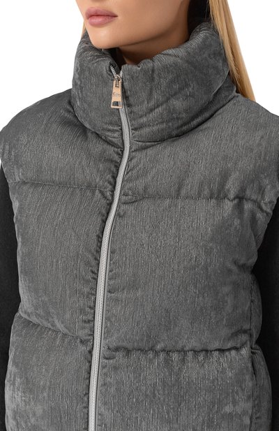 Пуховый жилет HERNO серого цвета по цене 87100 руб., арт. PI00157DR/12728, фото 5 Пуховый жилет HERNO, арт. PI00157DR/12728, фото 5