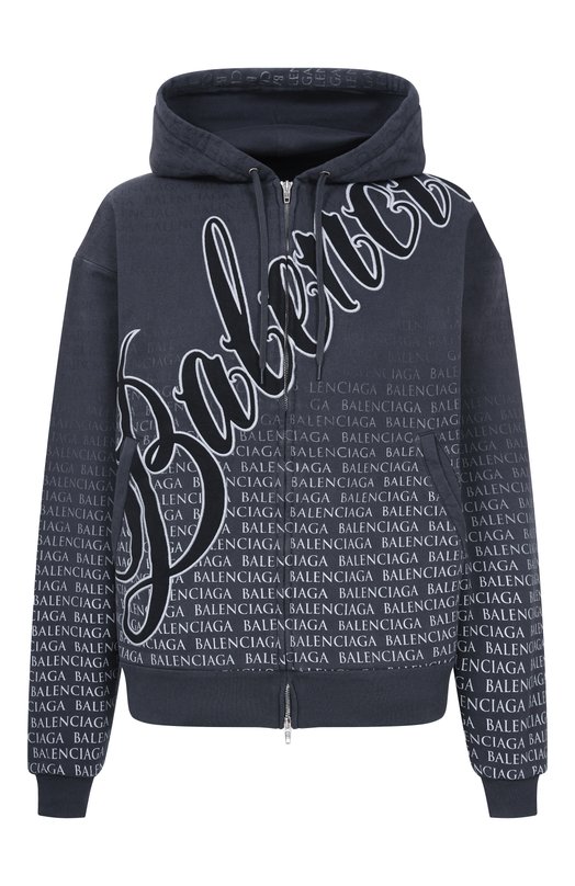 Хлопковая толстовка Balenciaga 850338/TTVN8 Серый 850338/TTVN8