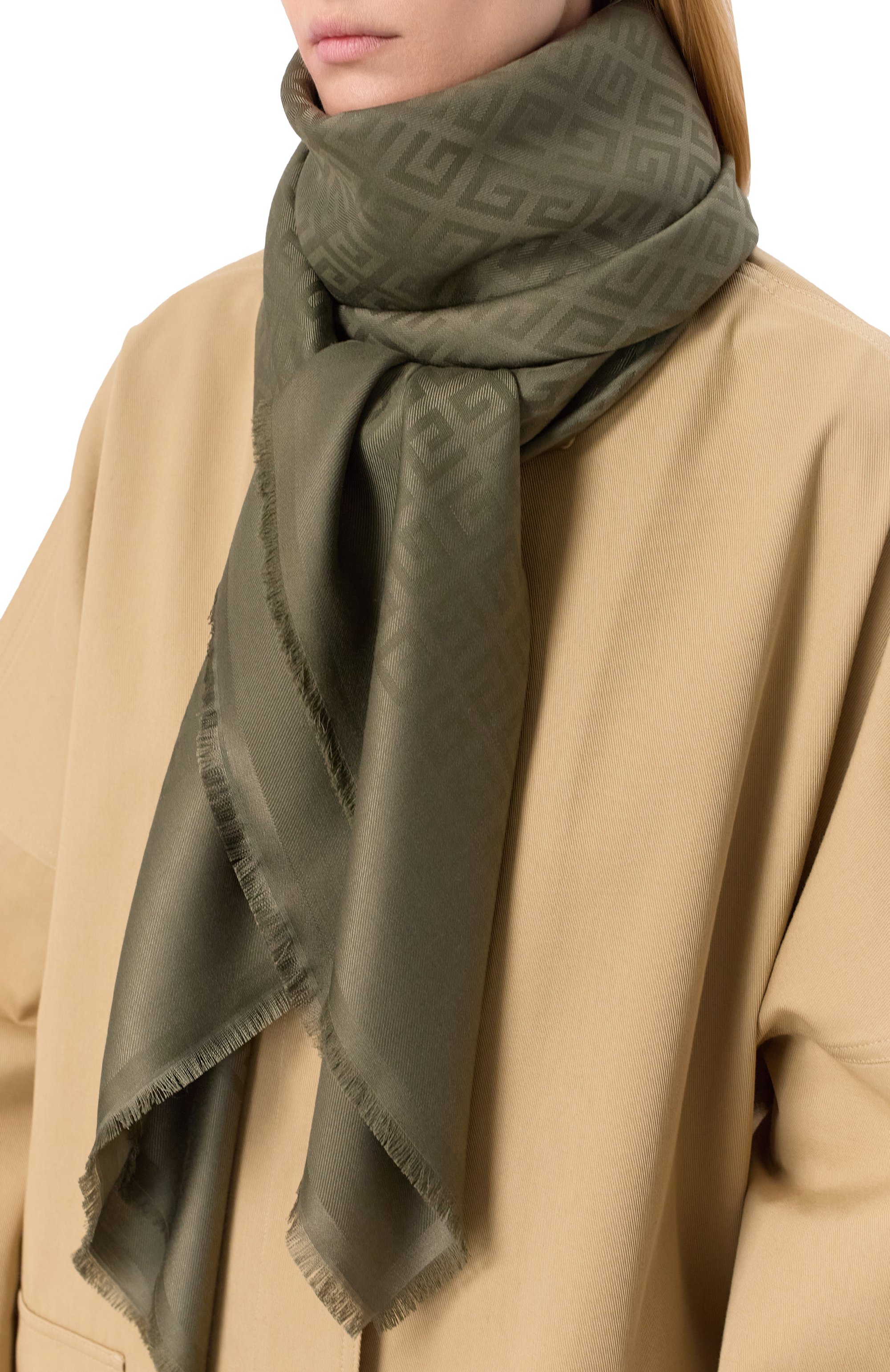 Шаль из шелка и шерсти GIVENCHY, арт. GW1414, фото 2