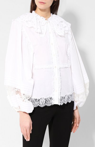 Хлопковая блузка DOLCE & GABBANA, арт. F5K16T/FU5K9, фото 3