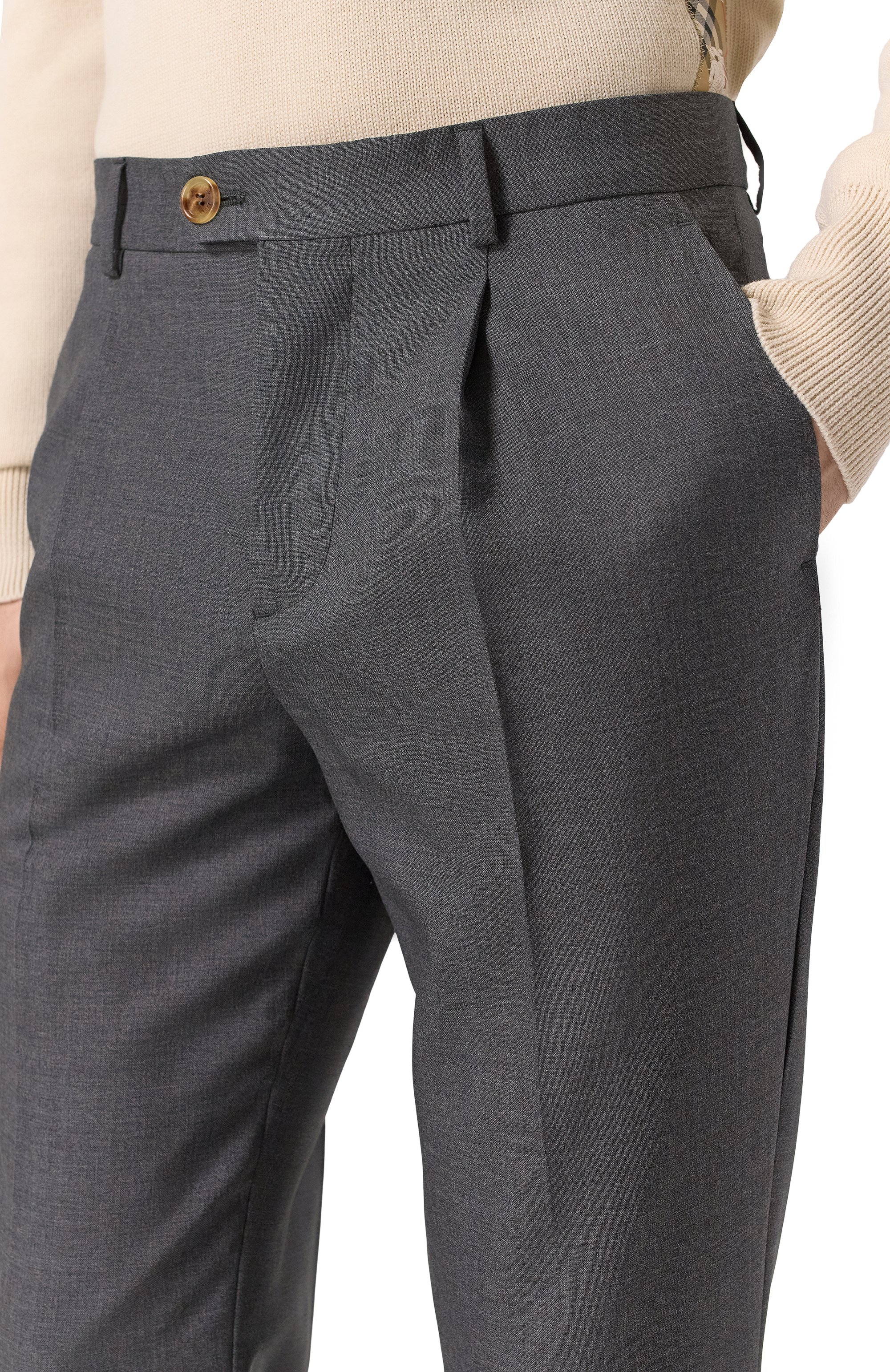 Шерстяные брюки BRUNELLO CUCINELLI, арт. MB407E1450, фото 5