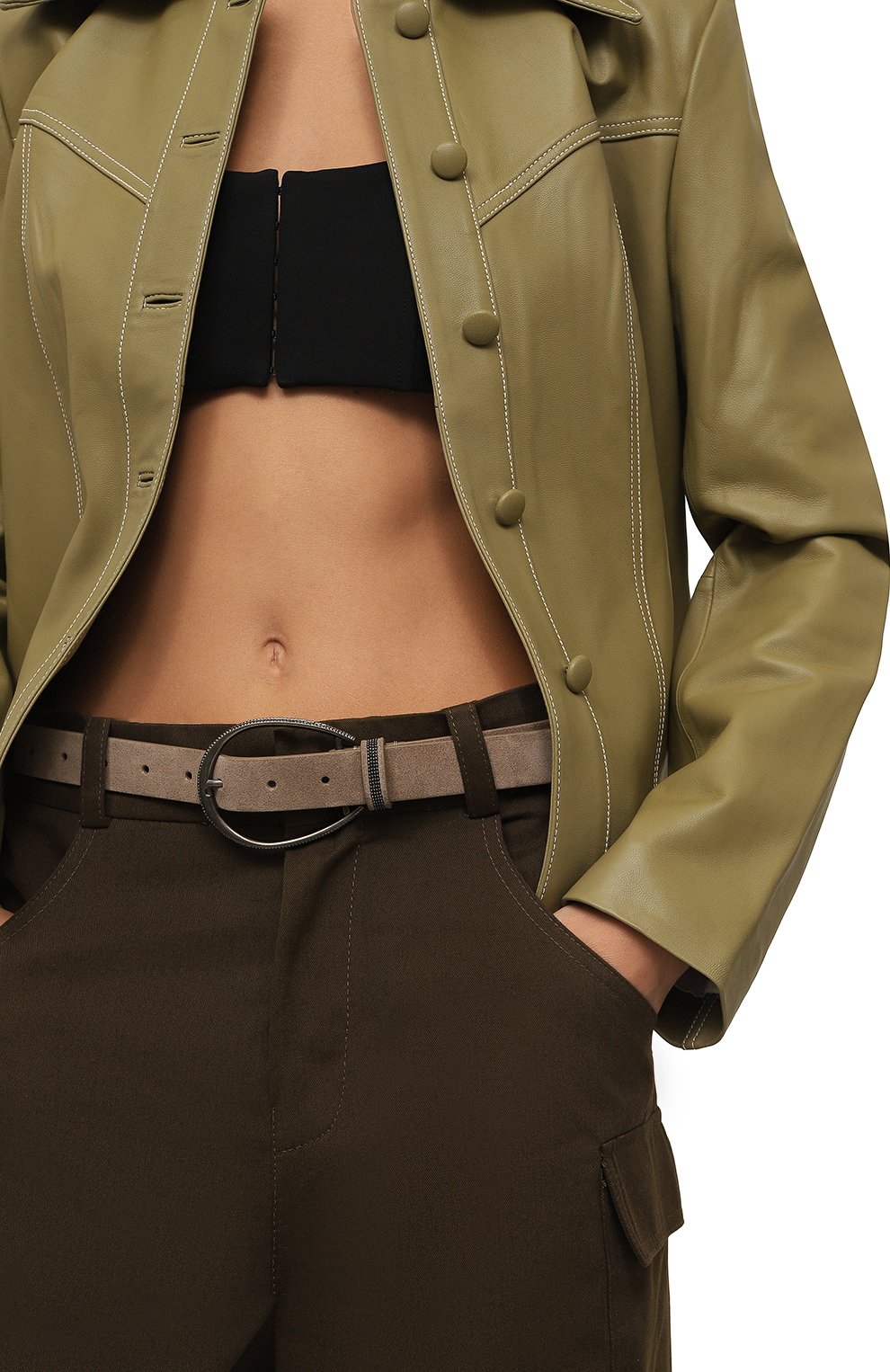 Замшевый ремень BRUNELLO CUCINELLI, арт. M0DELC242P, фото 2