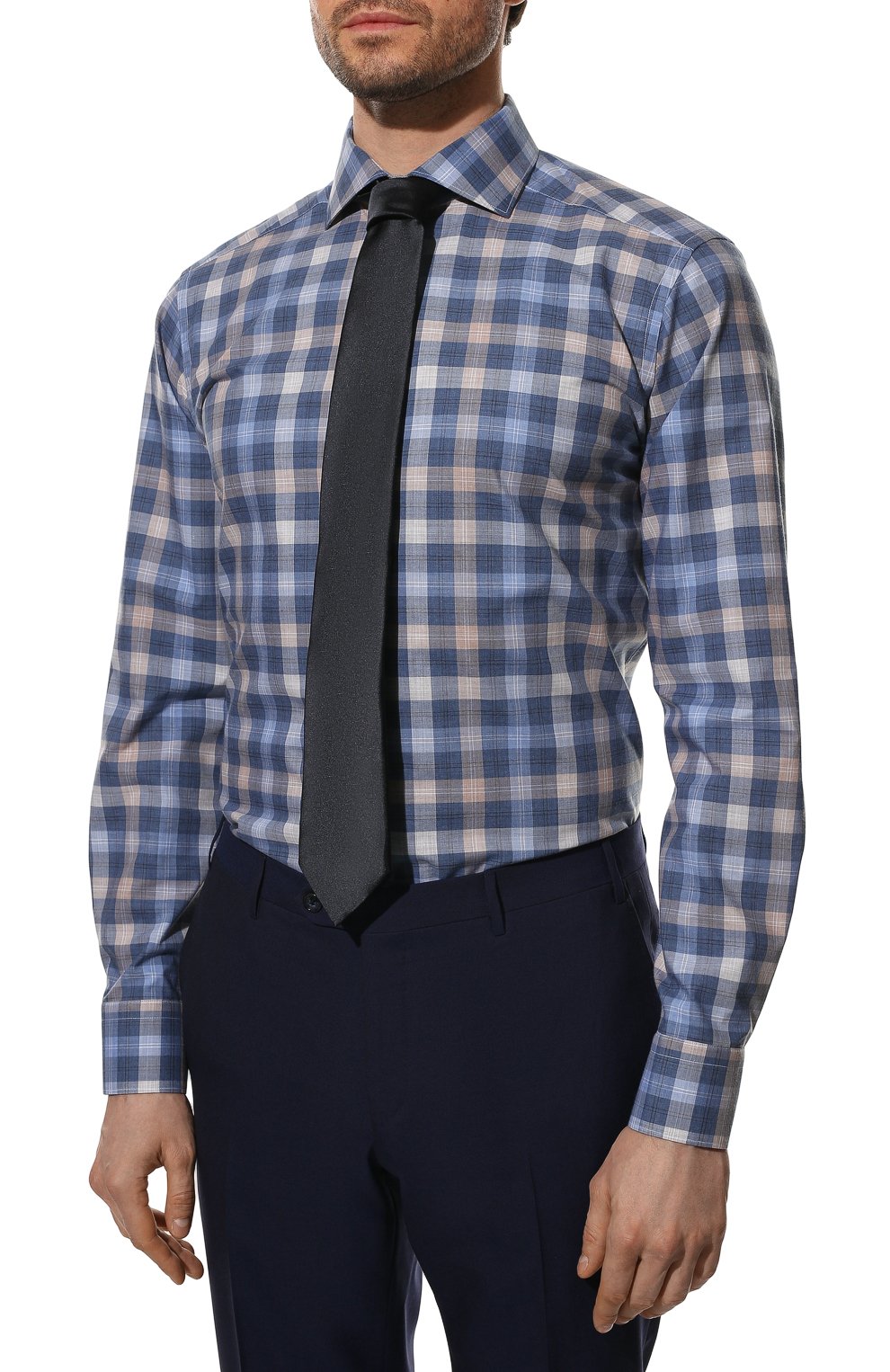 Хлопковая сорочка ETON синего цвета по цене 24550 руб., арт. 1000 03181, фото 4 Хлопковая сорочка ETON, арт. 1000 03181, фото 4