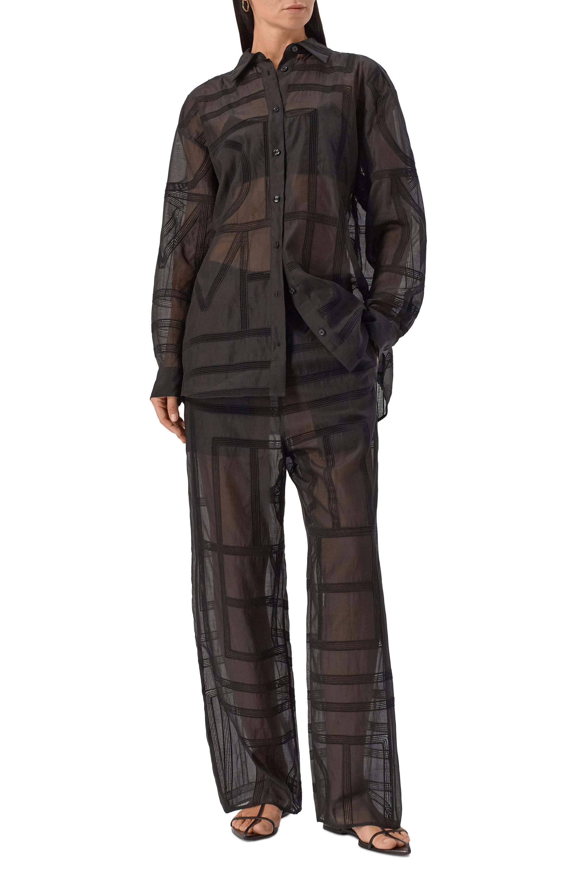 Рубашка из хлопка и шелка TOTEME, арт. 253-WRT0480-FB0441, фото 2