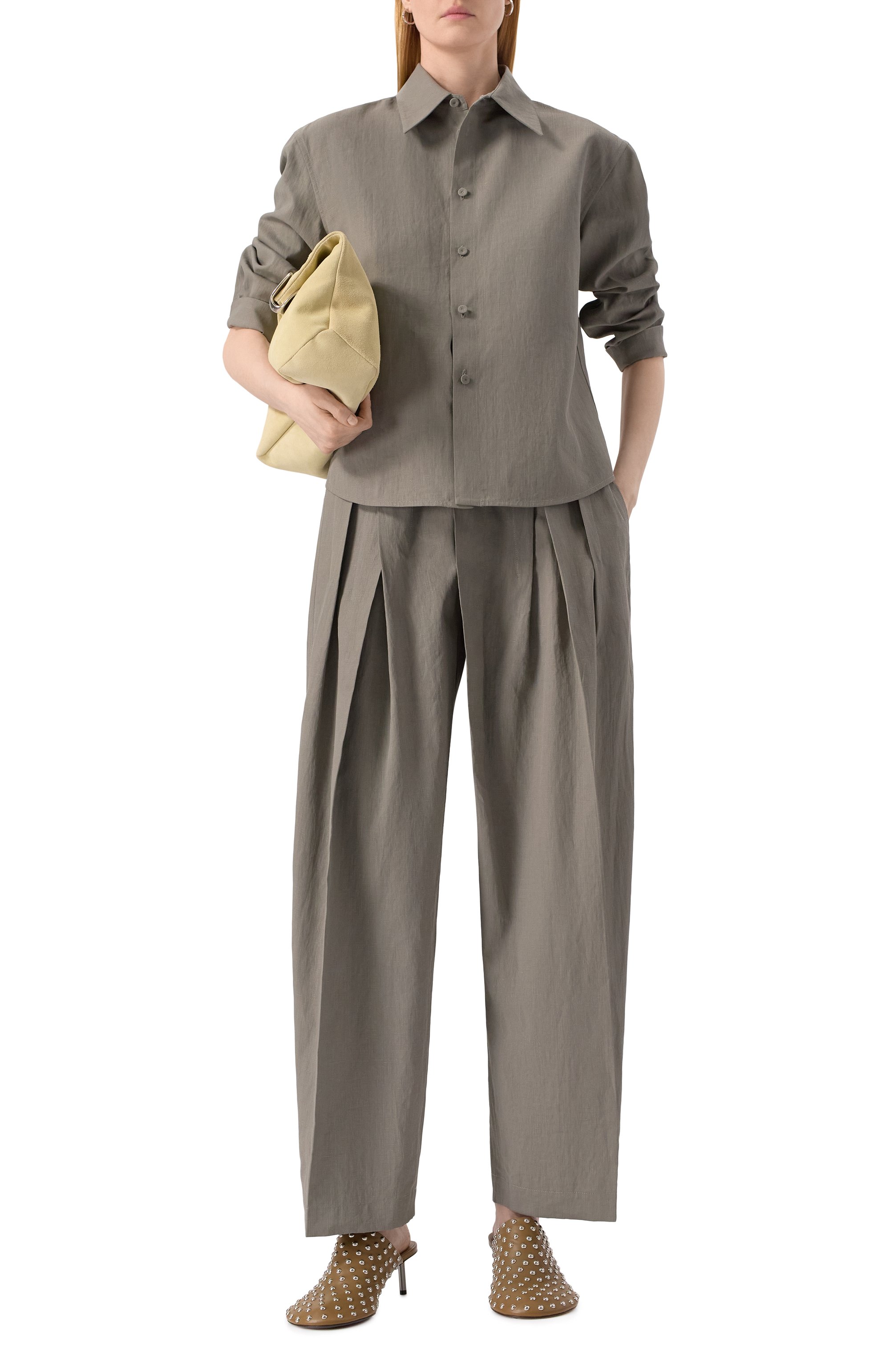 Льняные брюки JIL SANDER, арт. J02KA0221-J60001, фото 2