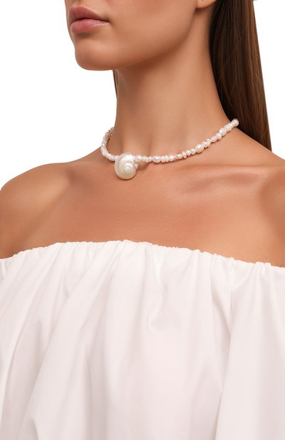 Колье BLUEJAY кремового цвета по цене 22000 руб., арт. BJ-SH, фото 2 Колье BLUEJAY, арт. BJ-SH, фото 2