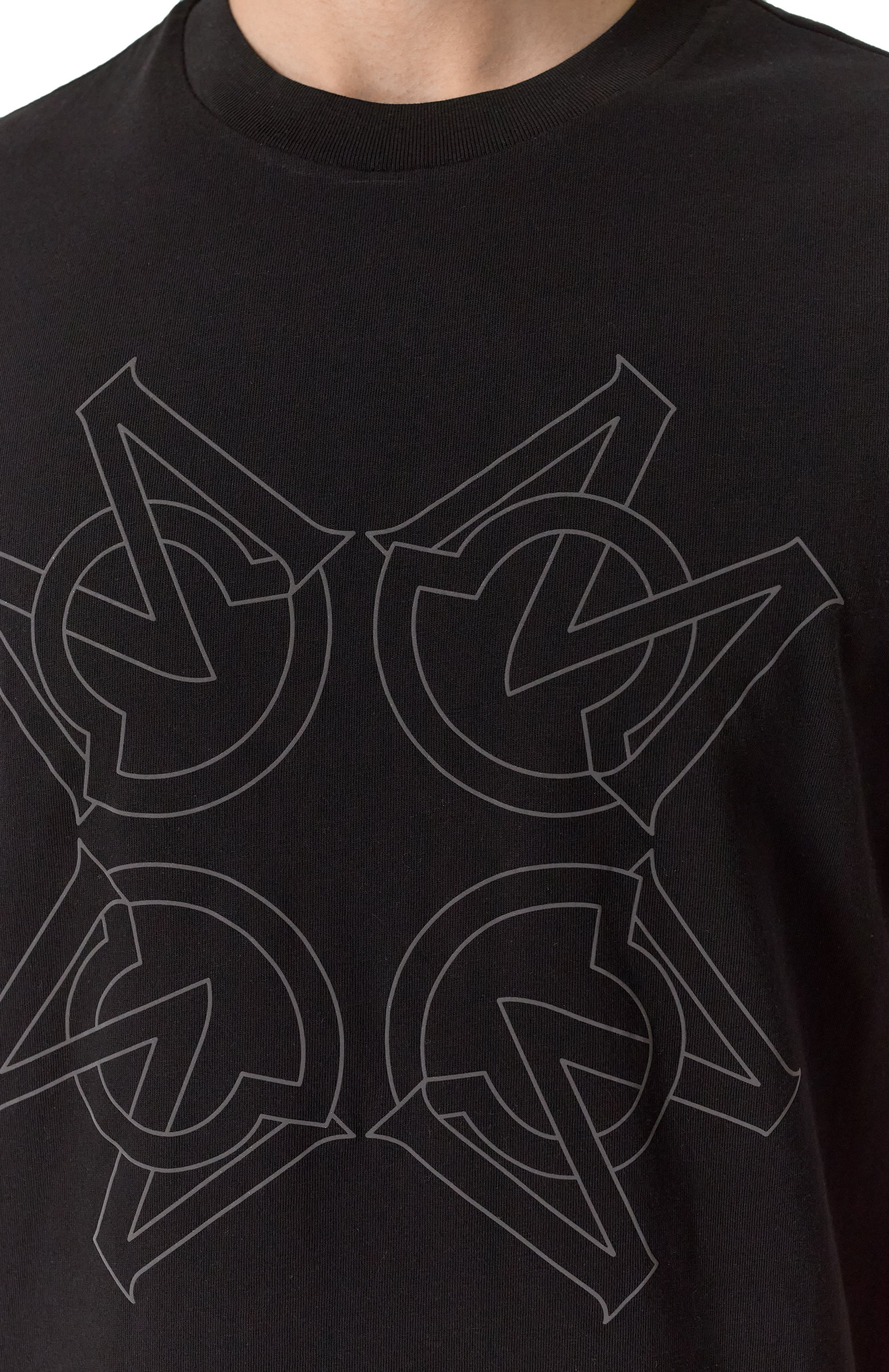 Хлопковая футболка MONCLER, арт. 8C00004/8390T/999, фото 5