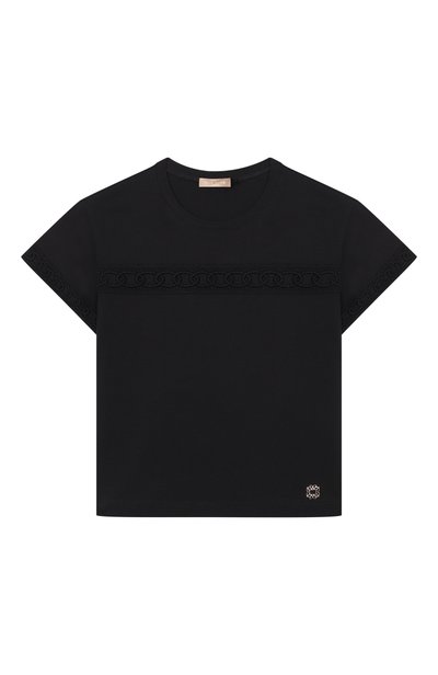 Хлопковая футболка ELIE SAAB KIDS, арт. EFTS027/TS0059_001